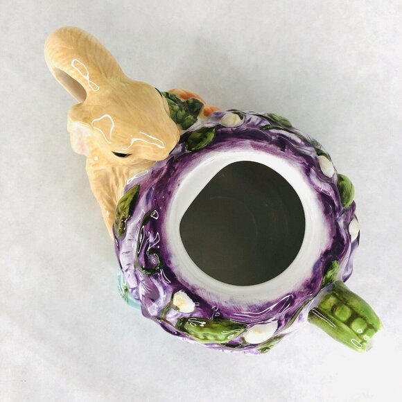 New Silvestri Whispering Garden Collection Tea Set Elaine Voghelle Bunny Teapot - Picture 4 of 12